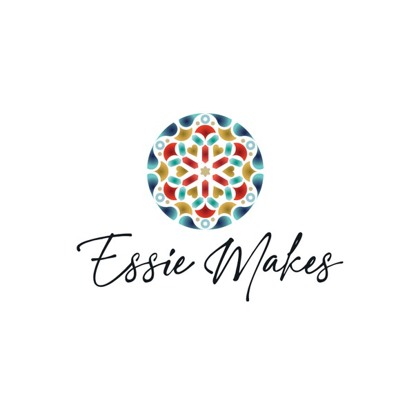 Mosaic design with the title 'Essie Makes Logo'