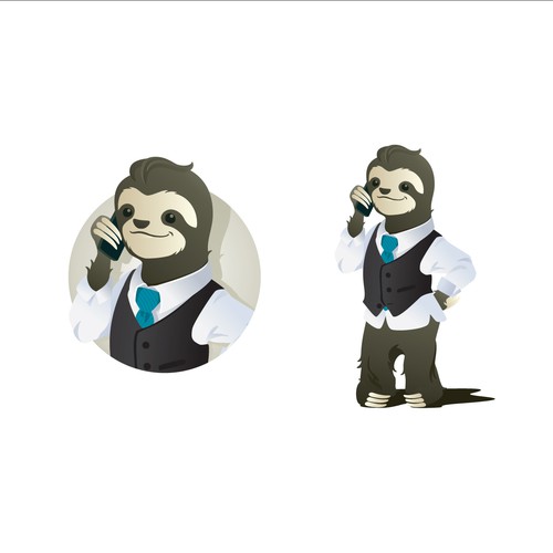 Sloth design with the title 'Mascot Logo For Real Estate Company'