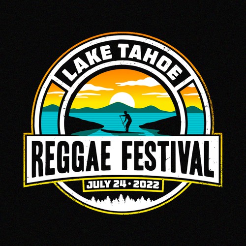 Trendy t-shirt with the title 'Lake Tahoe Reggae Fest Design'