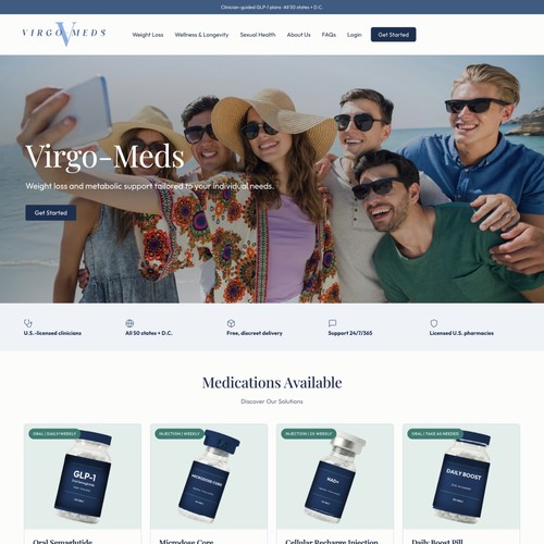 Design with the title 'Virgo-Meds E-commerce Design'