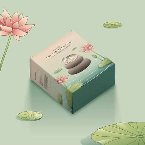 Wellness packaging with the title 'Packaging Illustration for Purrvana'