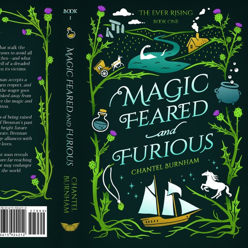 Magic book cover with the title 'Young Adult Fantasy Book Cover'
