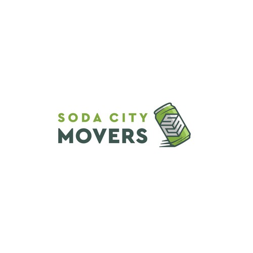 Soda can design with the title 'Soda City Movers'