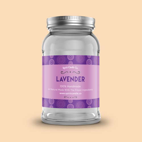 Feminine label with the title 'Label For All Natural Candles'