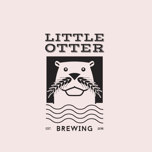 Mustache logo with the title 'Little otter'