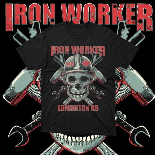 Construction t-shirt with the title 'Iron Worker'