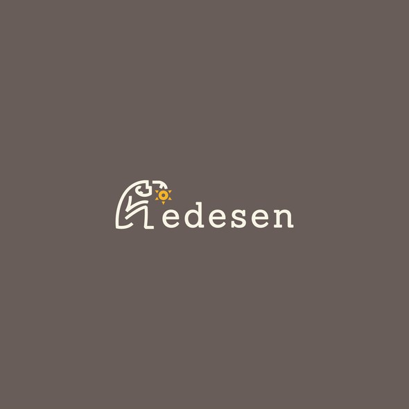 Earthy logo with the title 'Chimp contemplating a star for Edesen'