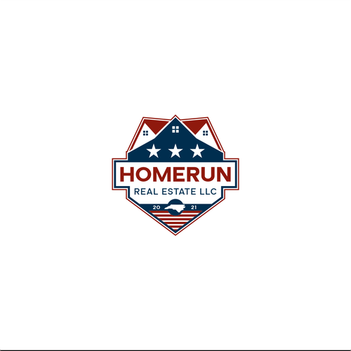 USA logo with the title 'badge logo concept for HOMERUN'