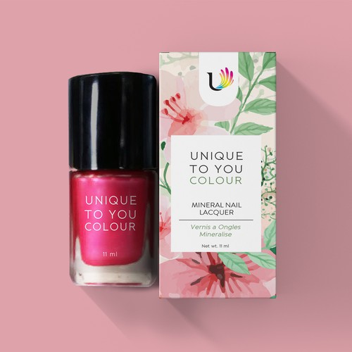 Nail polish design with the title 'Nail Polish Bottle'