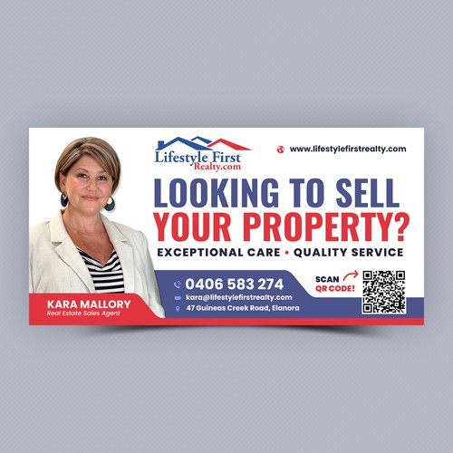 QR code design with the title 'Lifestyle First Realty'