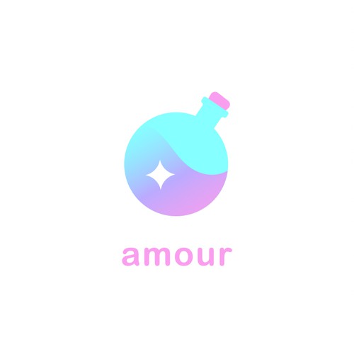 Dating app logo with the title 'Whimsical Dating App Logo Concept'