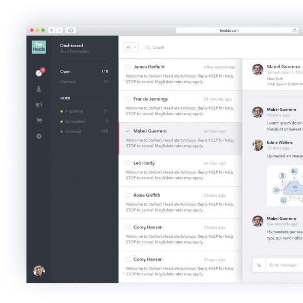 UX/UI website with the title 'SaaS App'