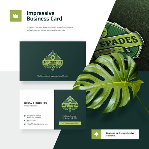 Ace design with the title 'Impressive Business Card'