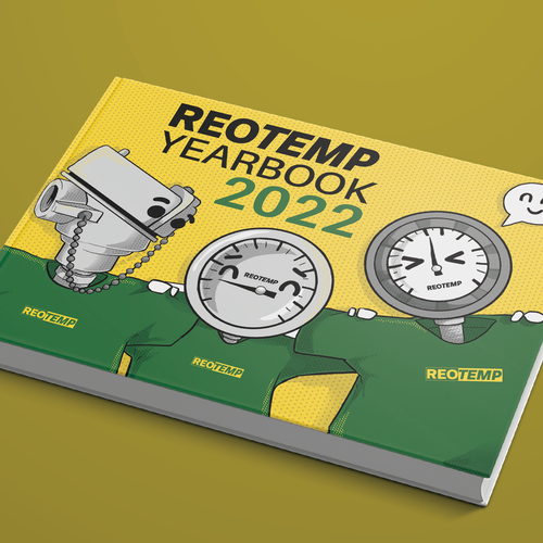 Comic book cover with the title 'reotemp yearbook 2022'