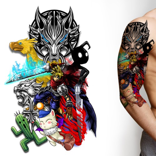Hobby design with the title 'Final Fantasy Lover Tattoo'