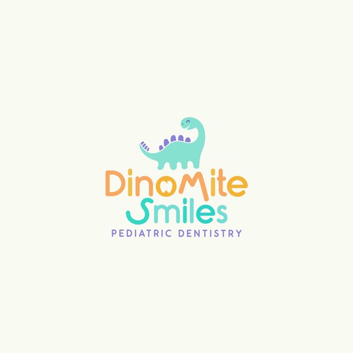 Cute animal design with the title 'Dinomite Smiles'