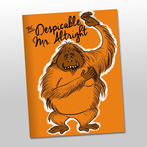 Cartoon book cover with the title 'Cover book design'