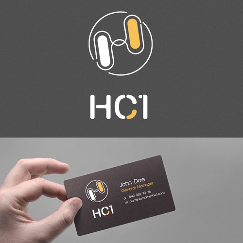 Mockup logo with the title 'HC1'