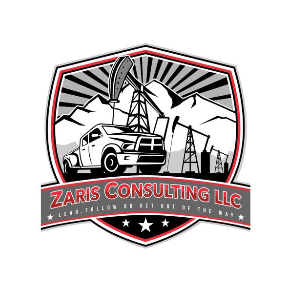 Semi truck logo with the title 'Zaris Consulting LLC'
