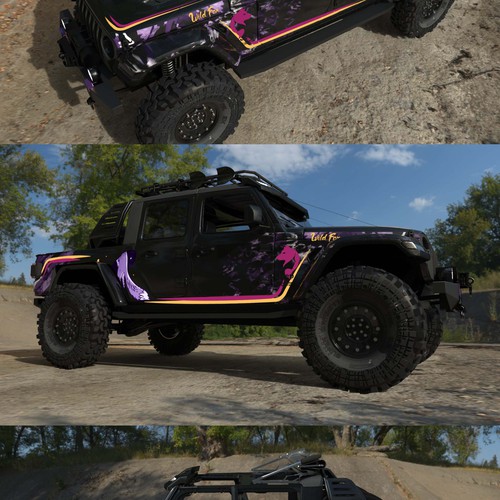 Gladiator design with the title 'Car wrap - foxy 4x4'
