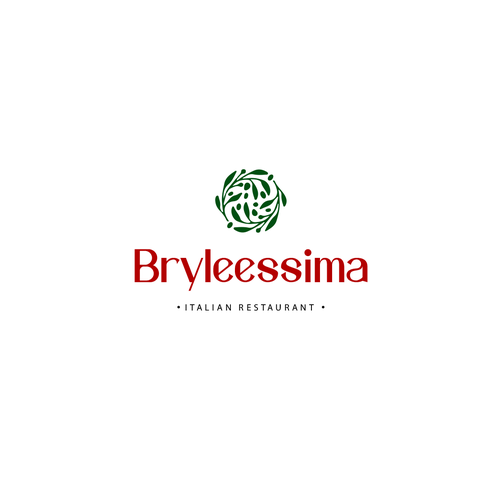 Olive design with the title 'Italian Restaurant '