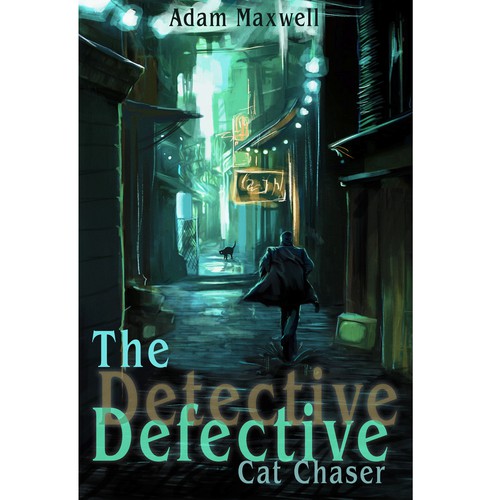 Detective book cover with the title 'https://99designs.com/book-cover-design/contests/design-pulpy-cover-defective-detective-696361/entries'