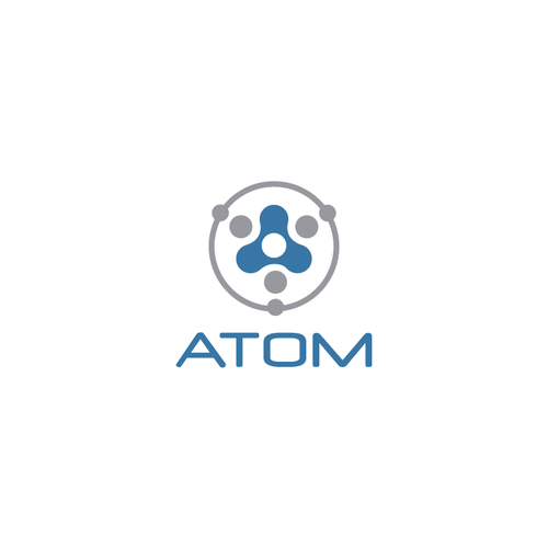 Atomic design with the title 'Atom Logo'