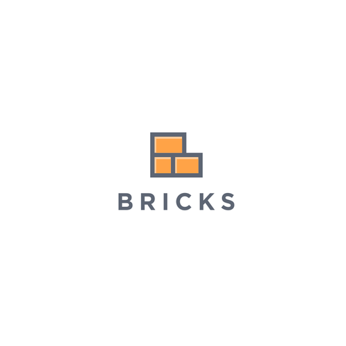 Brick design with the title 'initial B with brick concept'