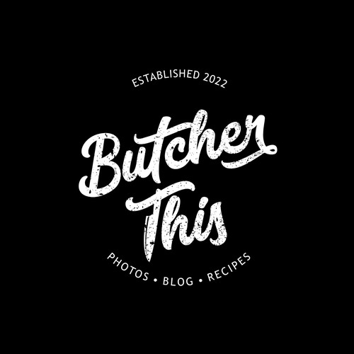 Recipe logo with the title 'Logo Butcher This'