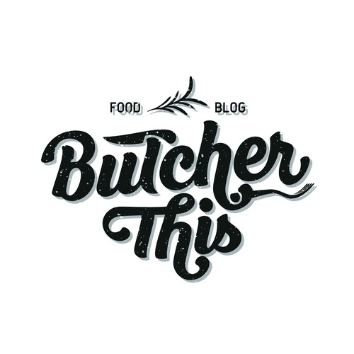 Grain logo with the title 'butcher wordmark'