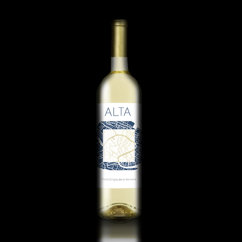 Branding label with the title 'Label concept for italian wine'