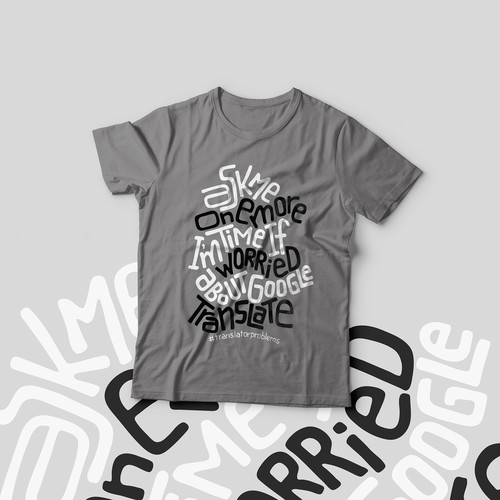 Lettering t-shirt with the title 'T-Shirt design'