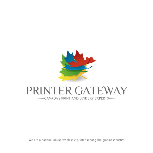 Canadian leaf logo with the title 'Printer Getaway'