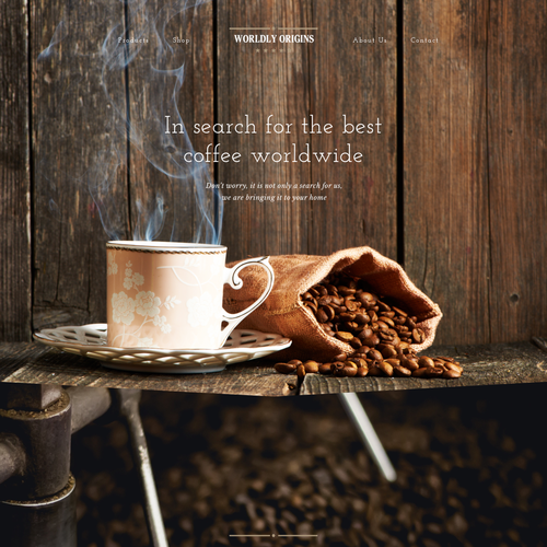 Ecommerce website with the title 'Premium Coffee E-Commerce Home Page'