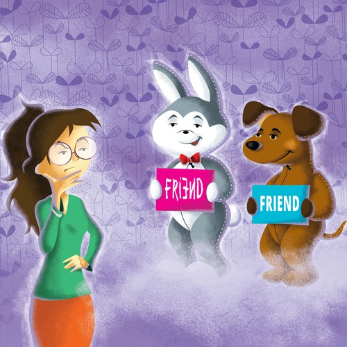 Friendship design with the title 'illustration for social net website'
