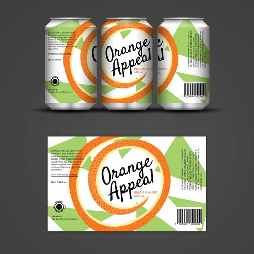 Craft beer label with the title 'Label for Belgian White beer'