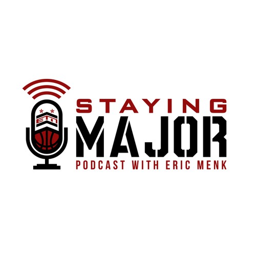 Microphone logo with the title 'Podcast logo for a Filipino Basketball icon'