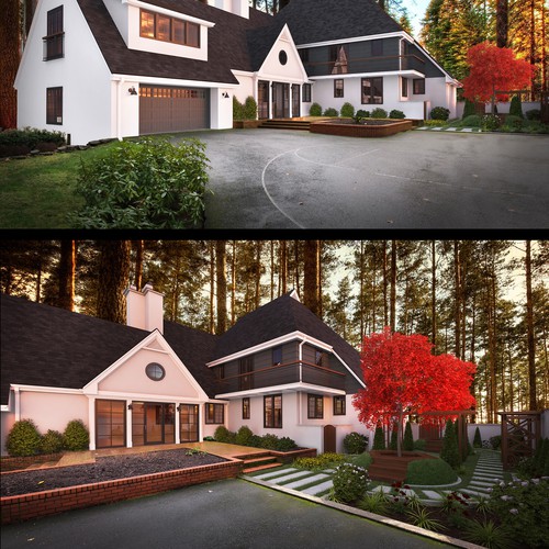 3-dimensional design with the title '3D Model + Rendering + Photo-montage'