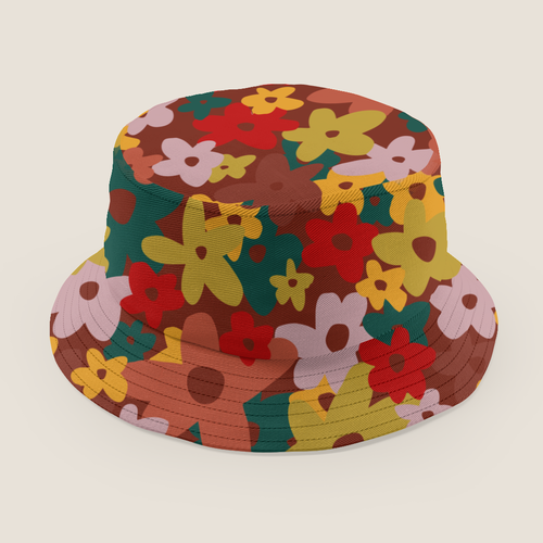 Neutral design with the title 'Cute Retro Floral '