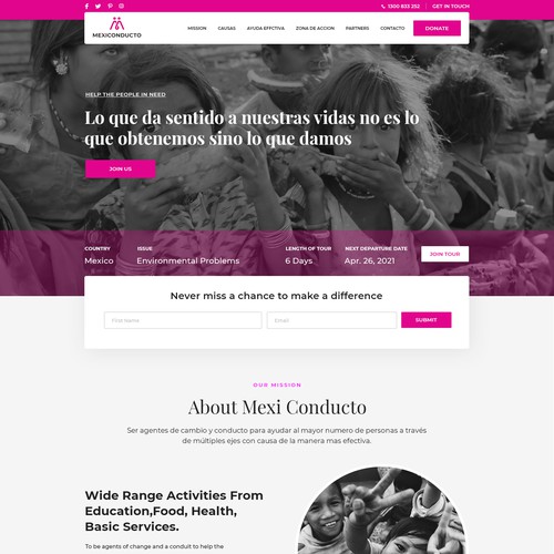 Community website with the title 'Education'