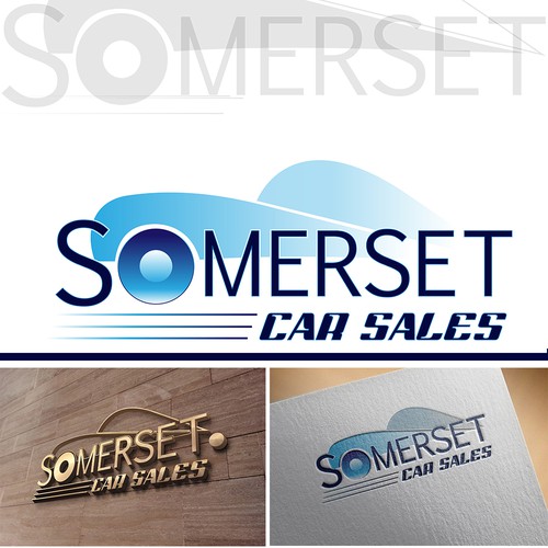 Car dealership logo with the title 'Somerset car sales logo'