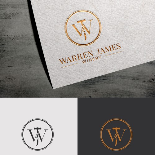Winery logo with the title 'Warren James Winery'