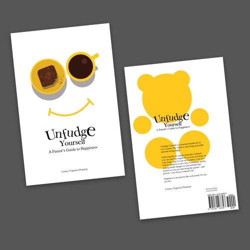 Happy book cover with the title 'book cover design'