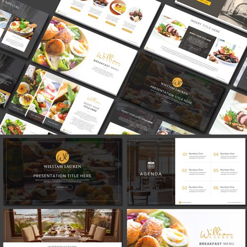 Cake design with the title 'William Lauren Presentation'