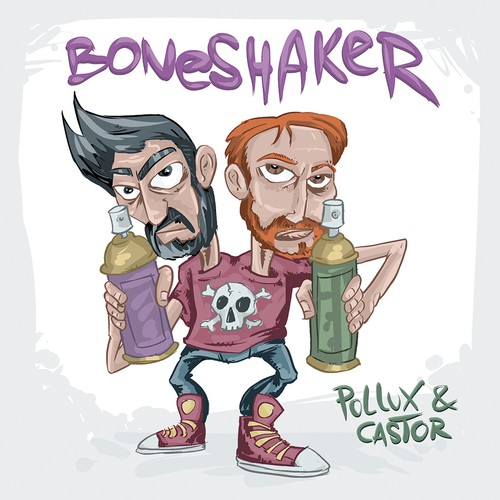 Caricature artwork with the title 'CD'