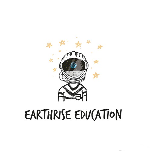 Education illustration with the title 'Kids astronomy school '