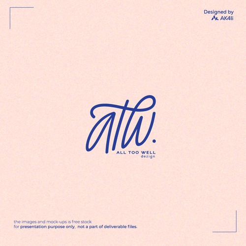 Canvas design with the title 'All too Well logo concept'