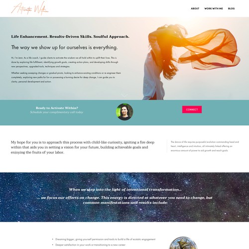 HTML website with the title 'Activate Within'