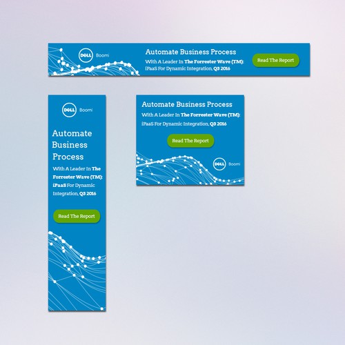 Automation design with the title 'Banner Ads for Dell Boomi'