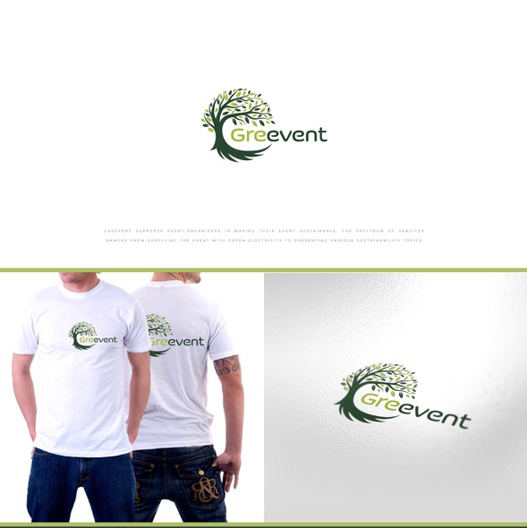 Green energy design with the title 'Greevent Logo design!'